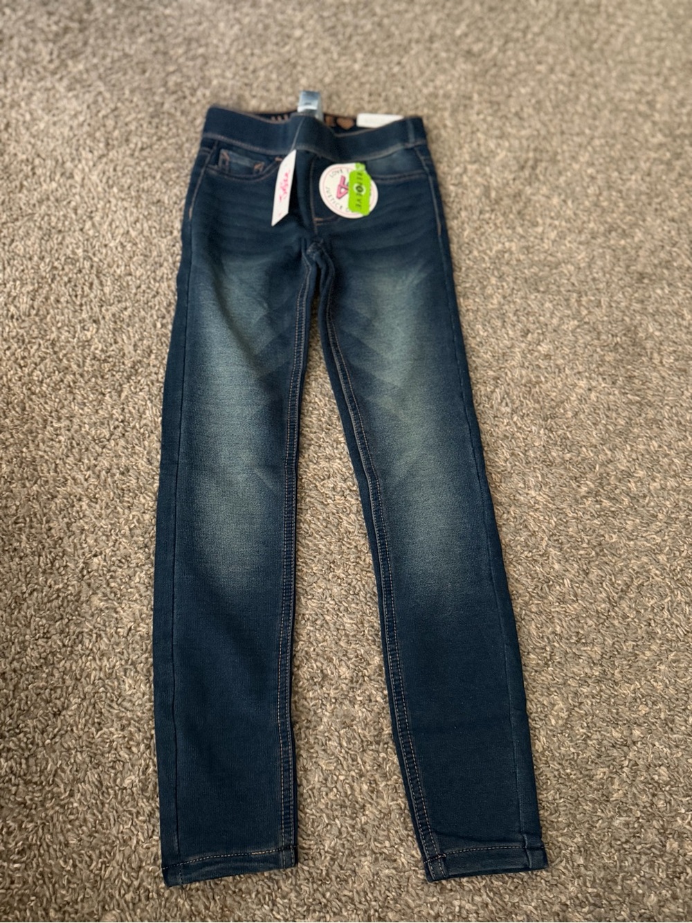 Justice Dark Wash Girls Skinny leggings 8 slim